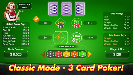 3 Card Poker - Casino Games