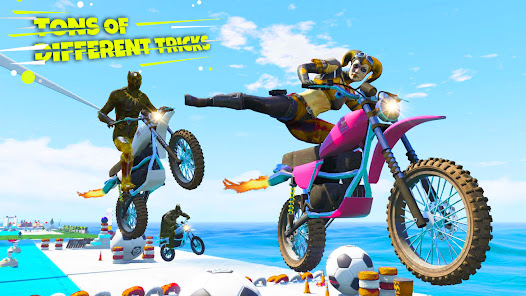 Superhero Tricky Bike Racing