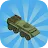 Idle military vehicles